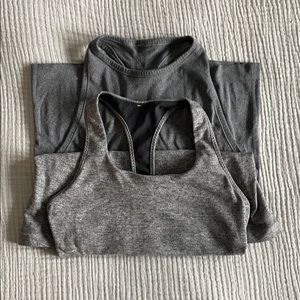 Lulu lemon grey racer back duo